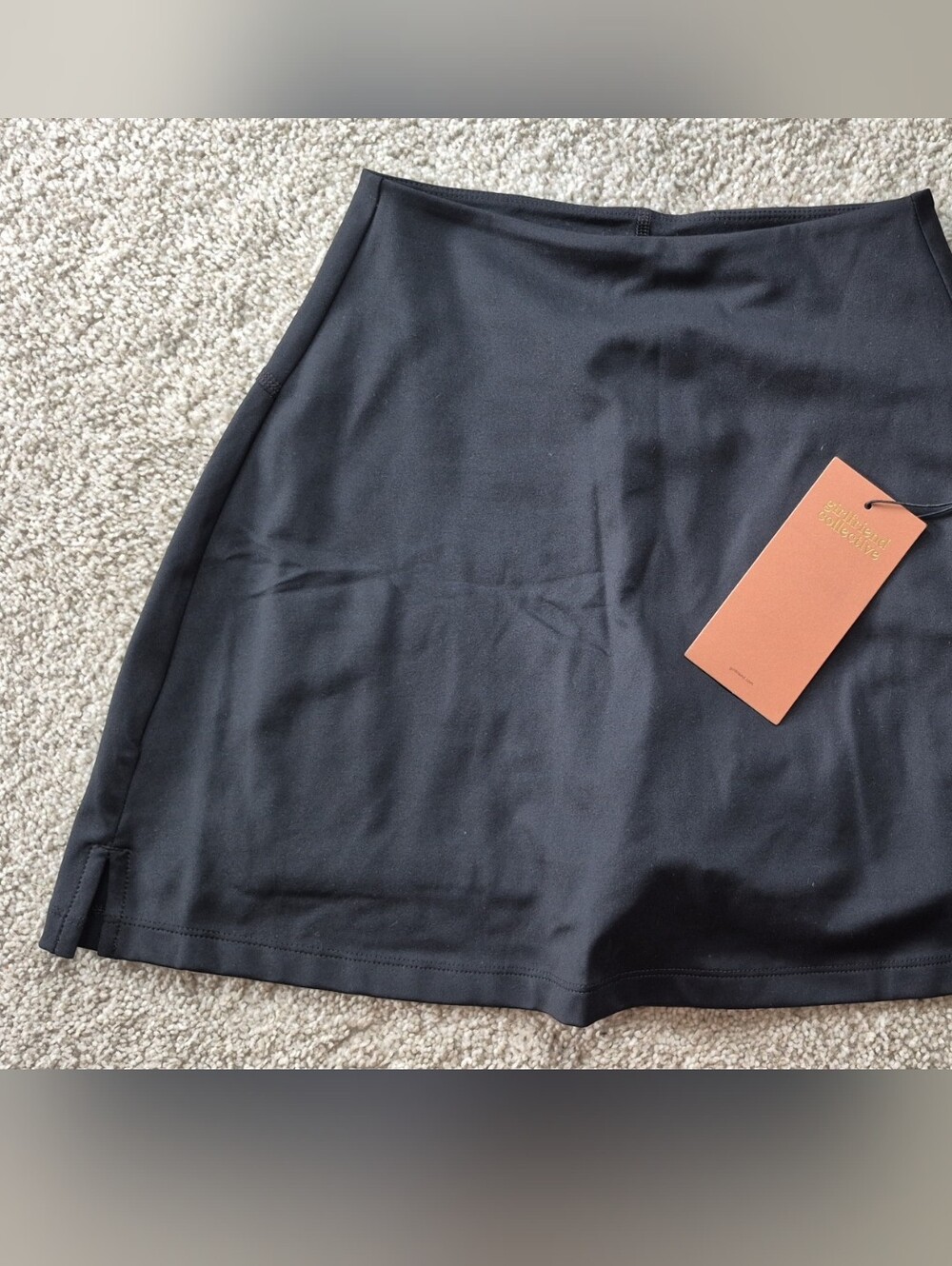 girlfriend collective Black Stretch Mini Skort